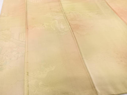 平和屋着物■上質な小紋　人物風景地紋　暈し染め　正絹　逸品　CABB8427xi