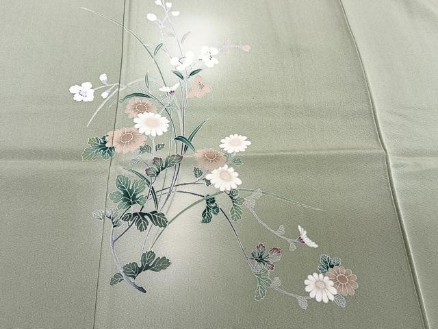 平和屋着物■訪問着　草花文　暈し染め　正絹　逸品　CABB8585xi
