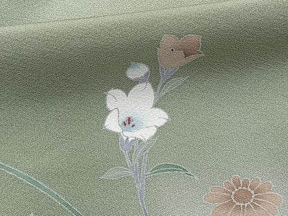 平和屋着物■訪問着　草花文　暈し染め　正絹　逸品　CABB8585xi