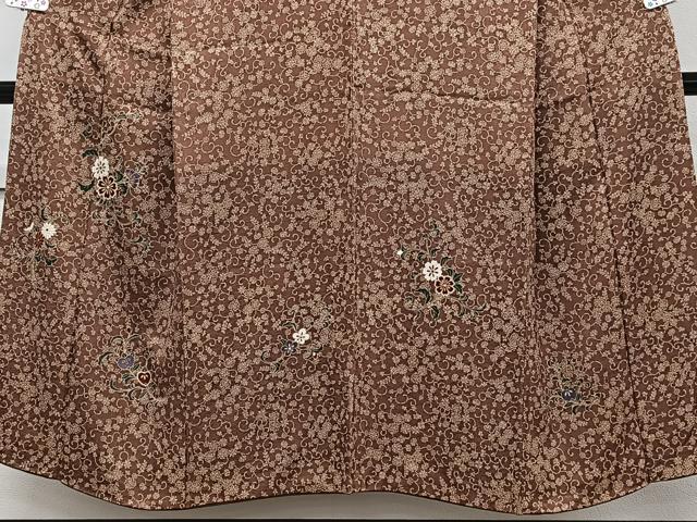 平和屋着物■訪問着　花唐草文　金彩　正絹　逸品　CABB8730xi