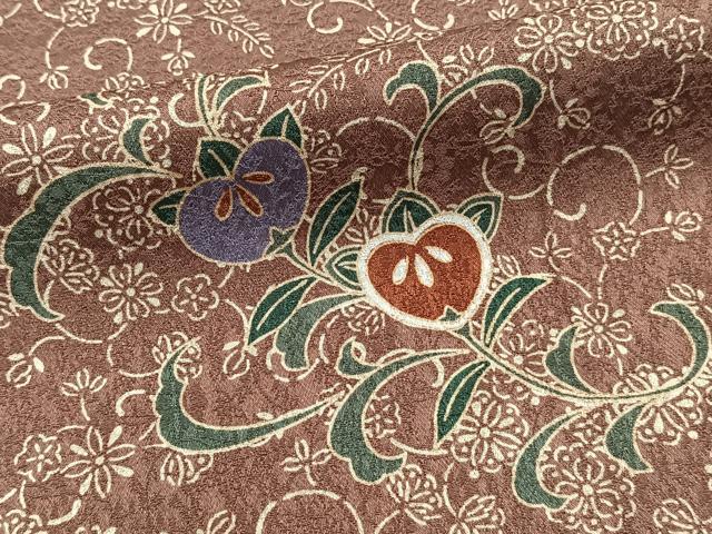 平和屋着物■訪問着　花唐草文　金彩　正絹　逸品　CABB8730xi