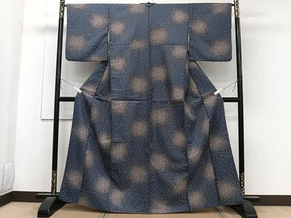 平和屋着物■小紋　舞桜文　洗える着物　CABB8735xi