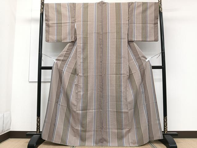 平和屋着物■小紋　縞　洗える着物　CABB8756xi