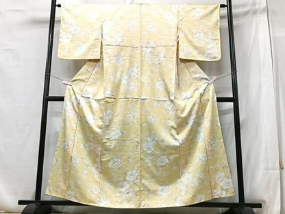 平和屋着物■小紋　草花文　洗える着物　CABB8883xe