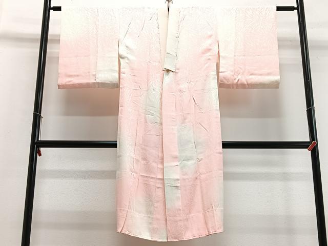 平和屋着物■長襦袢 無双仕立て 菊 暈し染め 正絹 逸品 CABB8940xe