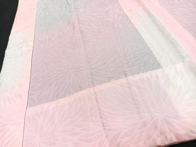 平和屋着物■長襦袢 無双仕立て 菊 暈し染め 正絹 逸品 CABB8940xe