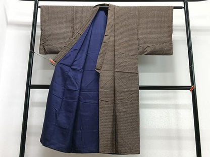 平和屋着物■男性　紬　抽象文様　正絹　逸品　CABB8957xe