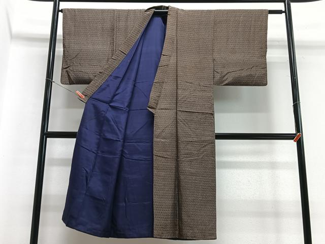 平和屋着物■男性　紬　抽象文様　正絹　逸品　CABB8957xe