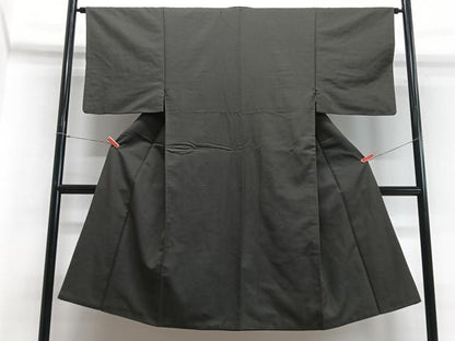 平和屋着物■男性　紬　鉄紺色　正絹　逸品　CABB9074xe