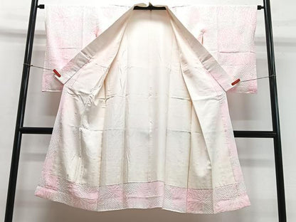 平和屋着物■長襦袢　袷　絞り　菊　正絹　逸品　CABB9081xe