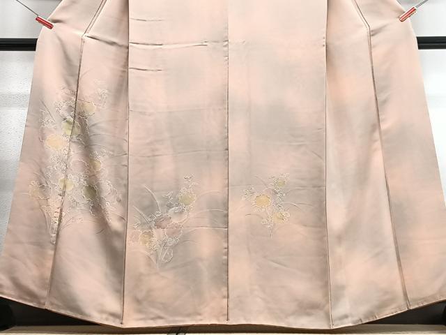 平和屋着物■訪問着 地紋起こし 草花文 暈し染め 正絹 逸品 CABB9100xe