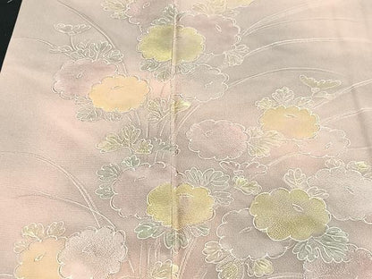 平和屋着物■訪問着 地紋起こし 草花文 暈し染め 正絹 逸品 CABB9100xe