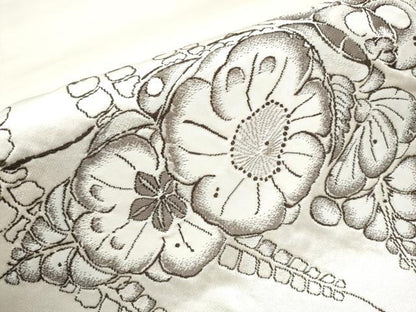 平和屋着物●西洞院辻が花　大脇一心　太鼓柄袋帯　銀糸　正絹　逸品　CABB9212hy