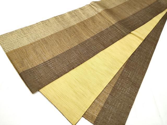 平和屋着物▽両面 全通柄袋帯 スリーシーズン 春夏秋 櫛織 霞文 正絹 逸品 CABB9214hy