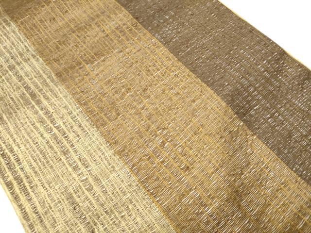 平和屋着物▽両面 全通柄袋帯 スリーシーズン 春夏秋 櫛織 霞文 正絹 逸品 CABB9214hy