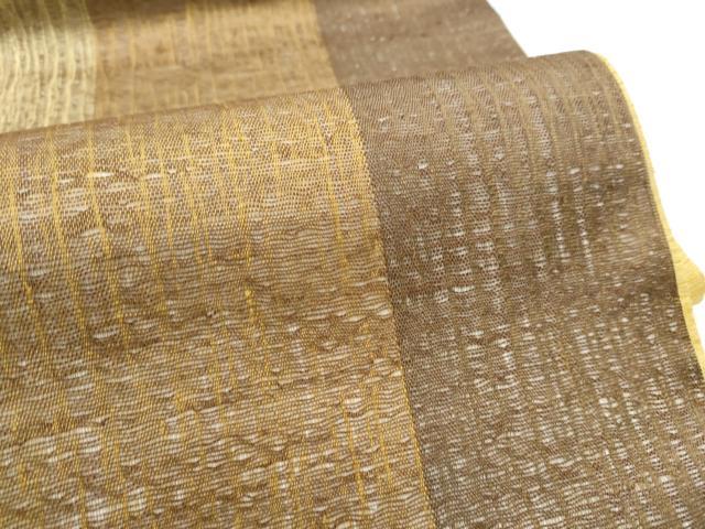 平和屋着物▽両面 全通柄袋帯 スリーシーズン 春夏秋 櫛織 霞文 正絹 逸品 CABB9214hy