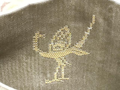 平和屋着物●西陣　白綾苑大庭　六通柄袋帯　片輪車花文　金糸　正絹　逸品　CABB9215hy