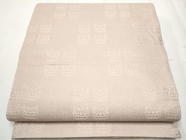 平和屋着物●両面　六通柄袋帯　ぬれぬき　雪輪舞花文　　正絹　逸品　CABB9242hy