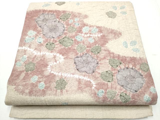平和屋着物●太鼓柄袋帯　絞り　辻が花　金通し地　正絹　逸品　CABB9244hy