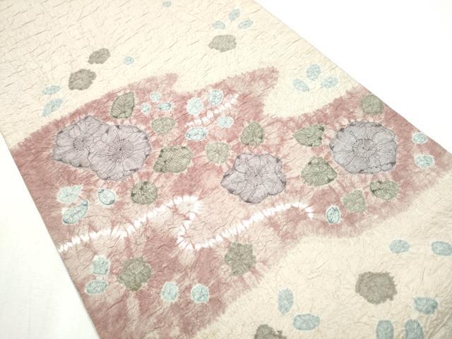 平和屋着物●太鼓柄袋帯　絞り　辻が花　金通し地　正絹　逸品　CABB9244hy