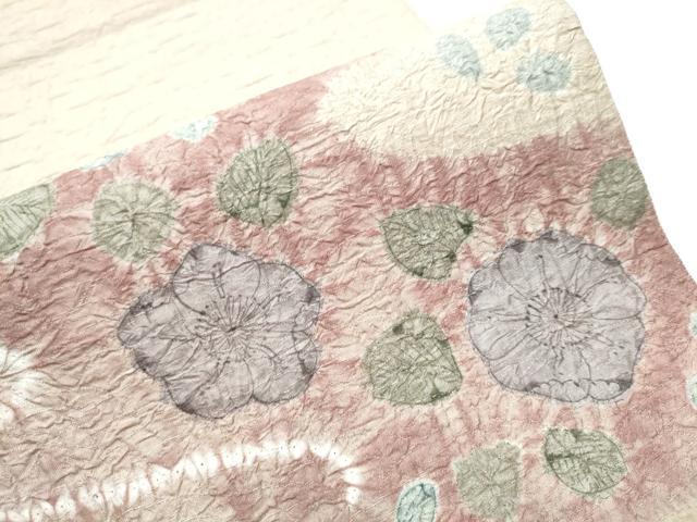 平和屋着物●太鼓柄袋帯　絞り　辻が花　金通し地　正絹　逸品　CABB9244hy