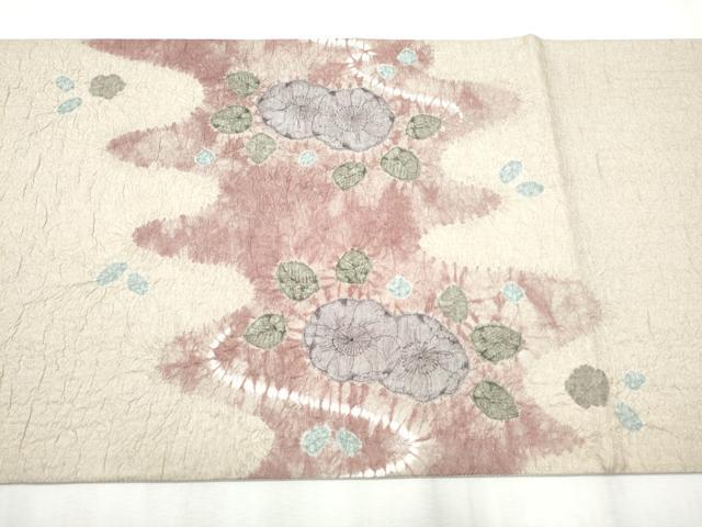 平和屋着物●太鼓柄袋帯　絞り　辻が花　金通し地　正絹　逸品　CABB9244hy