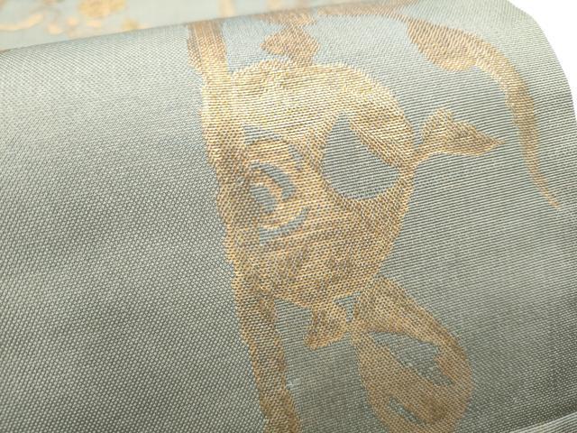 平和屋着物○六通柄袋帯 吉祥鳥文 金糸 正絹 逸品 CABB9247hy