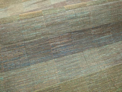 平和屋着物●ファッションデザイナー　HIROKO KOSHINO　コシノヒロコ　両面　全通柄袋帯　市松霞文　金糸　正絹　逸品　CABB9253hy