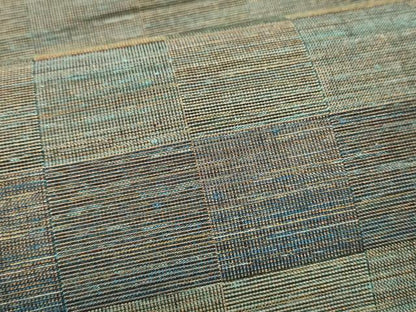 平和屋着物●ファッションデザイナー　HIROKO KOSHINO　コシノヒロコ　両面　全通柄袋帯　市松霞文　金糸　正絹　逸品　CABB9253hy