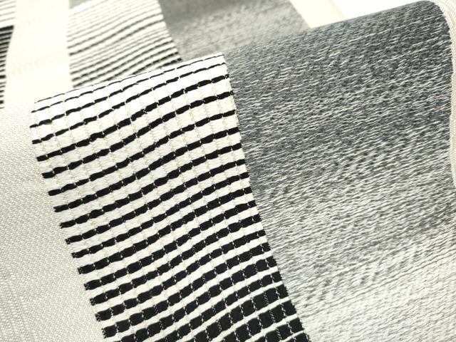 平和屋着物●六通柄袋帯　よろけ縞　正絹　逸品　CABB9254hy