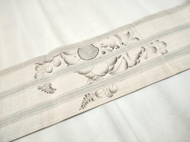 平和屋着物●西洞院辻が花　大脇一心　九寸名古屋帯　紬地　正絹　逸品　CABB9280hy