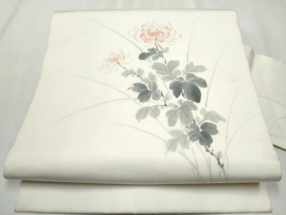 平和屋着物●塩瀬　九寸名古屋帯　乱菊　正絹　逸品　CABB9302hy