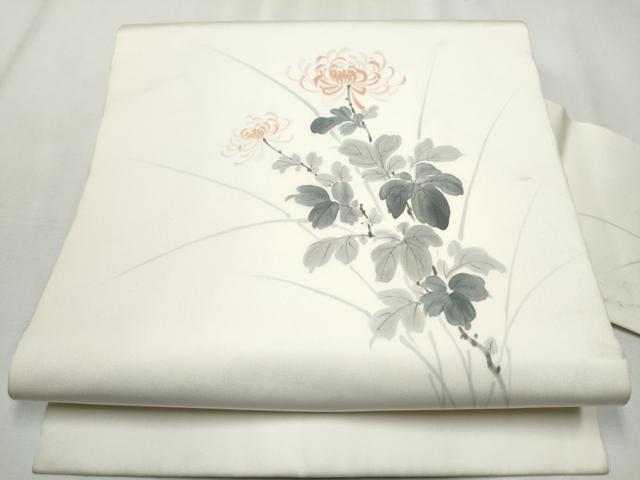 平和屋着物●塩瀬　九寸名古屋帯　乱菊　正絹　逸品　CABB9302hy
