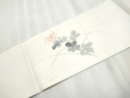 平和屋着物●塩瀬　九寸名古屋帯　乱菊　正絹　逸品　CABB9302hy