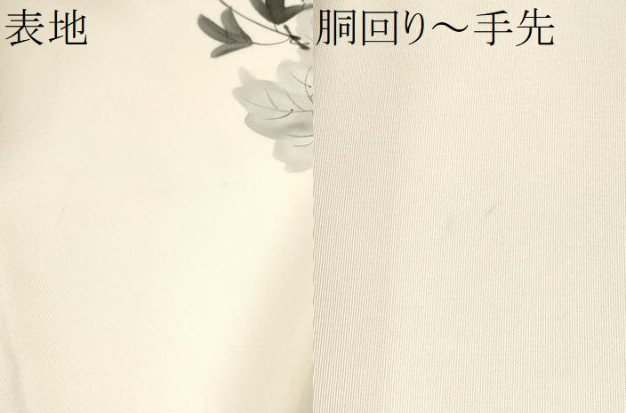 平和屋着物●塩瀬　九寸名古屋帯　作家物　手描き　葡萄蔦の葉文　正絹　逸品　CABB9304hy