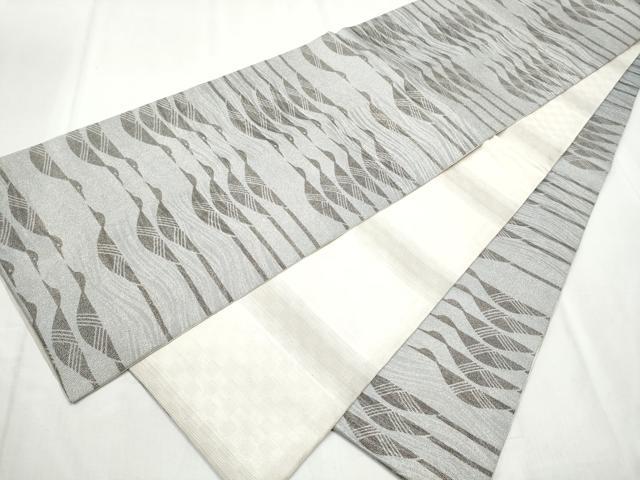 平和屋着物●両面　全通柄袋帯　飛鶴文　正絹　逸品　CABB9318hy