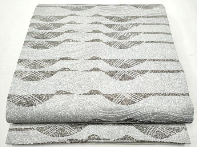 平和屋着物●両面　全通柄袋帯　飛鶴文　正絹　逸品　CABB9318hy