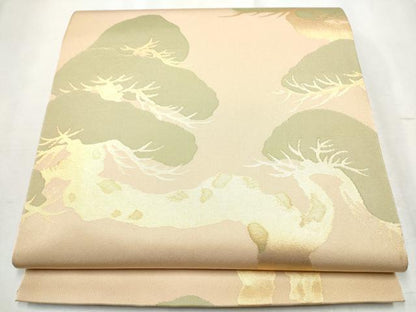 平和屋着物●織物一筋名門　織悦　全通柄　本袋帯　枝松文　金糸　正絹　逸品　CABB9324hy