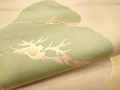 平和屋着物●織物一筋名門　織悦　全通柄　本袋帯　枝松文　金糸　正絹　逸品　CABB9324hy