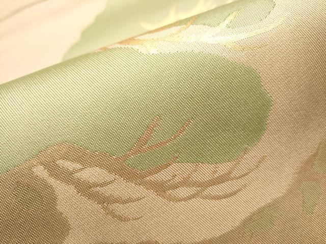 平和屋着物●織物一筋名門　織悦　全通柄　本袋帯　枝松文　金糸　正絹　逸品　CABB9324hy