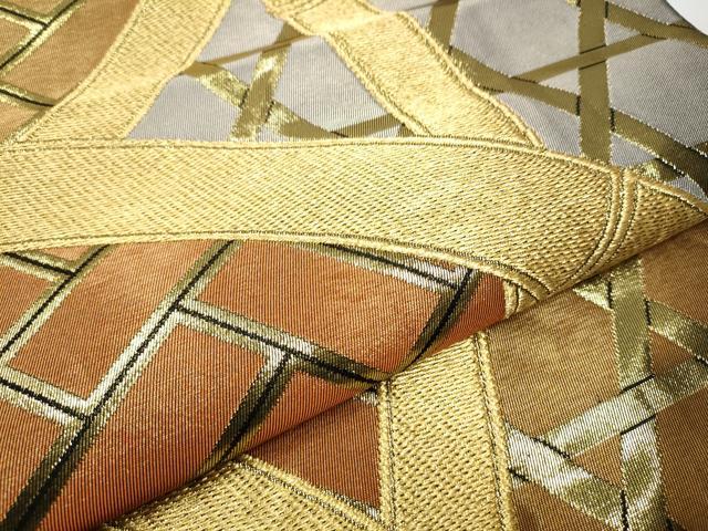 平和屋着物○西陣 川島織物 六通柄 本袋帯 籬文 金糸 正絹