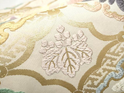 平和屋着物●つけ帯　唐織　草花文　金銀糸　正絹　逸品　CABB9342hy