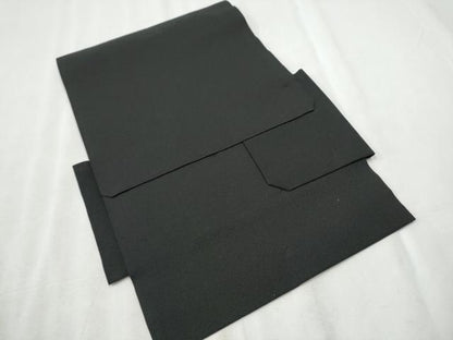 平和屋着物●つけ帯 駒刺繍 狐 松竹梅 黒地 金銀糸 正絹 逸品 CABB9343hy