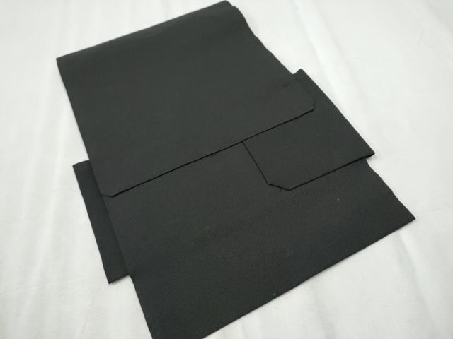 平和屋着物●つけ帯 駒刺繍 狐 松竹梅 黒地 金銀糸 正絹 逸品 CABB9343hy