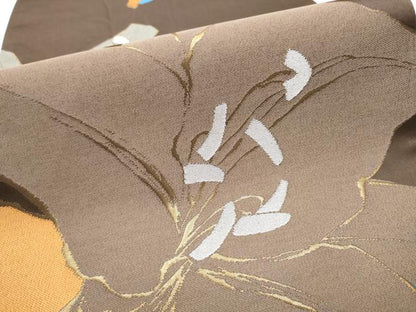 平和屋着物●世界的人形師 辻村寿三郎 ジュサブロー 六通柄袋帯 舞花文 金銀糸 正絹 逸品 CABB9347hy