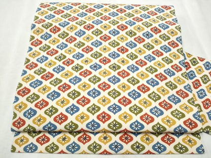 平和屋着物●全通柄 九寸名古屋帯 型染め 舞花文 正絹 逸品 CABB9365hy