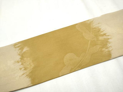 平和屋着物●九寸名古屋帯 手描き 舞蝶文 正絹 逸品 CABB9383hy