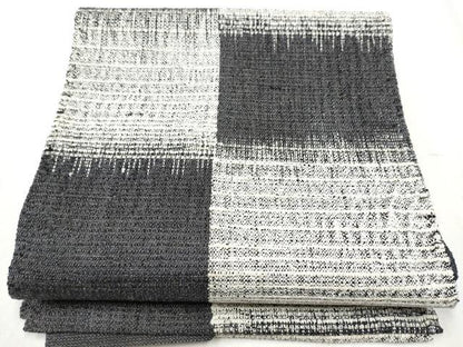 平和屋着物●八寸名古屋帯 紬地 霞文 金通し地 正絹 逸品 CABB9399hy