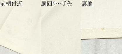 平和屋着物●塩瀬 九寸開き名古屋帯 作家物 ろうけつ染 葡萄蔦の葉文 正絹 逸品 CABB9409hy