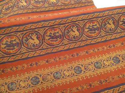 平和屋着物●九寸開き名古屋帯 動物横段文 正絹 逸品 CABB9418hy